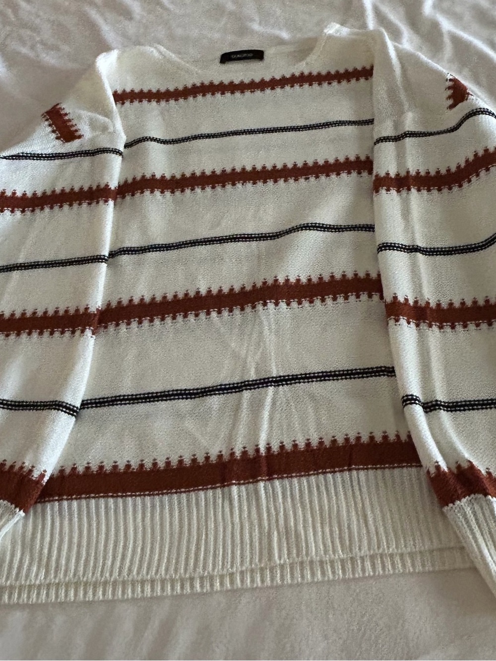 Striped long sweater, 100% acrylic